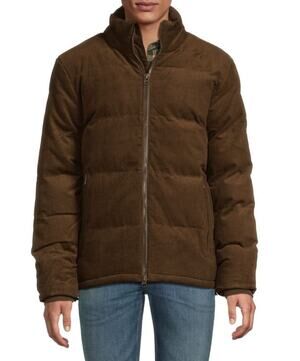 $398 NWT Slate & Stone Padded Cotton Corduroy Brown Puffer Jacket Size M